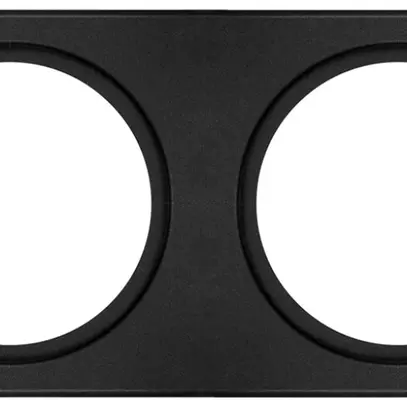 Placca di copertura LEDVANCE FRAME acciaio 200×100mm 2×Ø68mm nero 