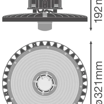 Projecteur de salle LED LDV HIGH BAY SENSOR GEN 4 190W 840 110° IP65 noir 