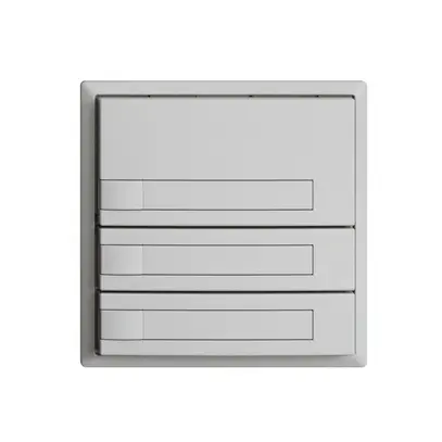 Poussoir univ. ENC 3×1t bornes à vis EDIZIOdue gris clair, avec papier 