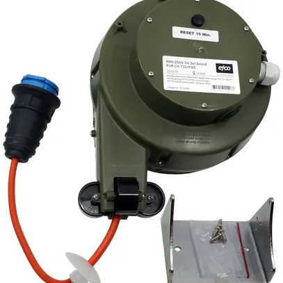 Enrouleur de câble automatique EFCO KNN T13 7m×3x1.5mm² EPR/PUR IP54 vert 