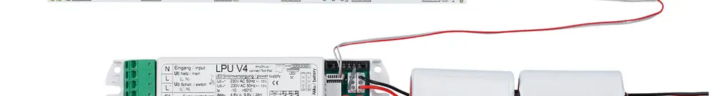 Kit de conversion LED AWAG, pour fluo 8W, avec batterie individuelle, 3W 3h AT 