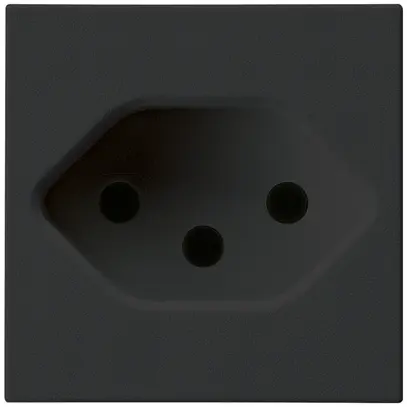 Presa INS Hager tipo 13 nero 45×45 con morsetti a innesto 