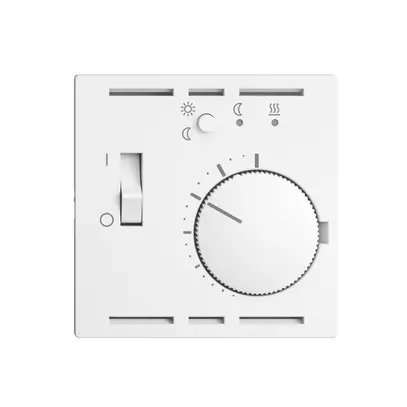 Kit frontal 60×60mm EDIZIOdue blanc pour thermost.d'amb. 