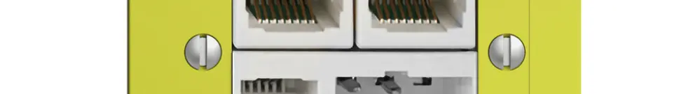 Scatola INC T+T/2×RJ45/RJ11/u ADSL ITplus EDIZIOdue lemon 