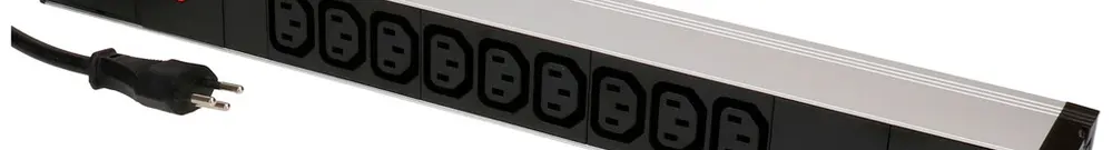 Mehrfachsteckdose PDU 19" MH maxCONNECT 9×C13 1HE Td 3×1.5mm² 1×T12 3m alu/sz 