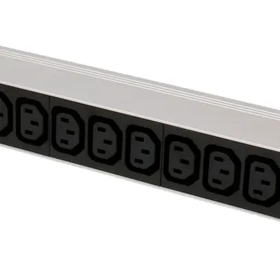 Mehrfachsteckdose PDU 19" MH maxCONNECT 9×C13 1HE Td 3×1.5mm² 1×T12 3m alu/sz 