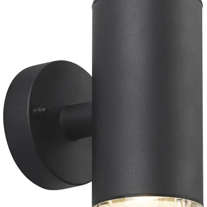 Applique Nordlux Birk 2×GU10 28W IP44 Ø90mm noir 