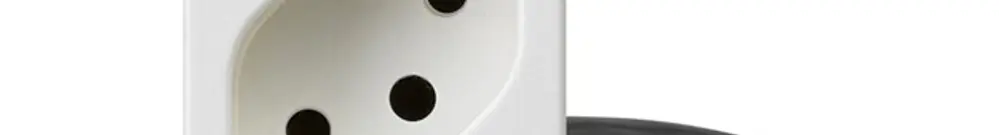 Prise INC FLF 4×type 13 L1 blanc pour câble plat Technofil 