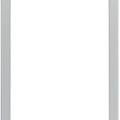 Cadre design vidéo Hager elcom.touch carré aluminium naturel 