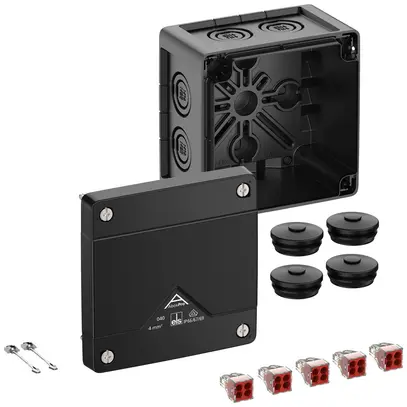 AP-Abzweigdose Spelsberg Abox Pro 040-4²/sw 102×102×70mm IP69 sz 