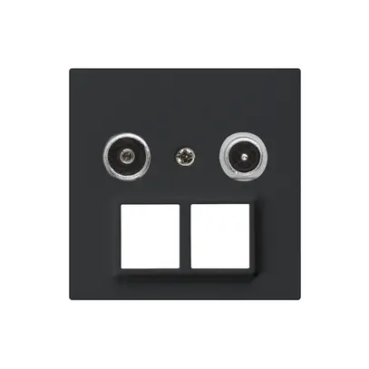 Presa multimedia kallysto R/TV montaggio A 4dB 2GHz nero 