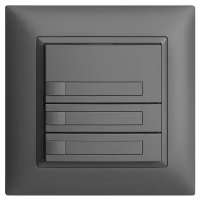 Poussoir KNX RGB ENC EDUE FMI, 250mW, s.LED, a.papier, 3×poussoir,1×touche, grf 