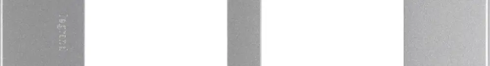 Intestazione INC Legrand Arteor 1×2 orizzontale 157×92mm Soft Alu 