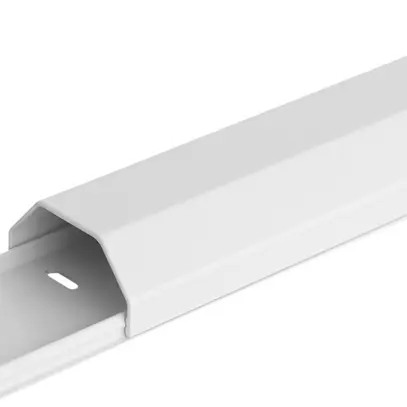 Canale guidacavi ROLINE 1100×50×26mm smussato alluminio bianco 