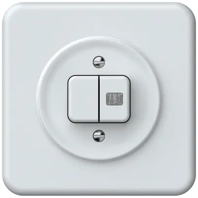 Interrupteur à poussoir lumineux ENC origin sch 1 (3+3) 1×LED 92×92mm blanc 