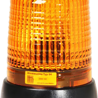 Lampada rotante Hugentobler tipo 94 230VAC 40W/E14 Ø155×194mm arancione 
