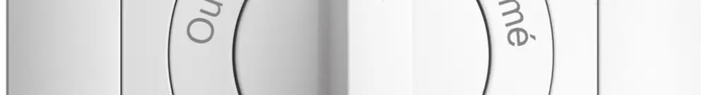 Kit frontal EDIZIOdue Ouvert->I<-Fermé blanc 88×88mm pour contact pivotant 