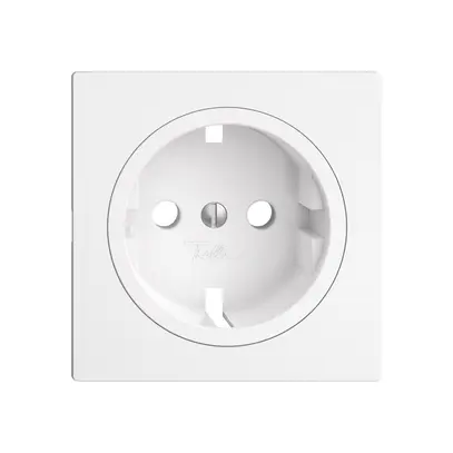 Kit frontale Feller EDIZIOdue per presa Schuko 60×60mm bianco 