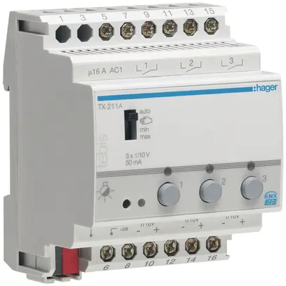 Attuatore-varialuce KNX Hager Tebis TX211 