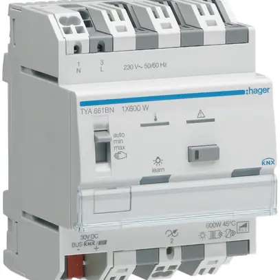 Attuatore-variatore AMD Hager TYA661BN KNX system 1×600W 4UM 