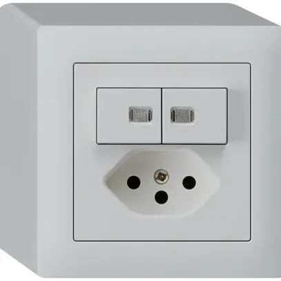 Combinaison lumineuse AP 3/1P+A-R+T13 gris clair kallysto 