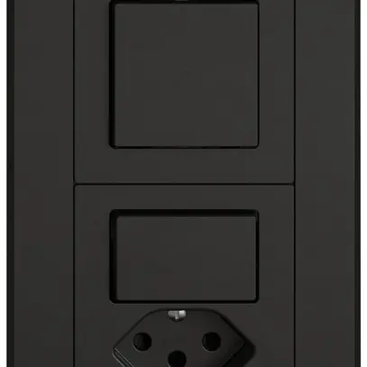 UP-Kombination EDIZIO.liv SNAPFIX® 2×1 156×96mm Sch 3/1L+Sch 3/1L+T13 schwarz 