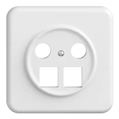 Kit di copertura INC Sdue QMI, p.presa multimedia, p.2×RJ45 Keystone, p.Ø60mm bi 