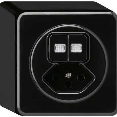 Combinazione luminosa AP basico 2×AR/1L+tipo 13 nero2 lenti 