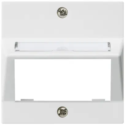 Plaque frontale kallysto pour module multimédia sortie oblique duroplast blanc 
