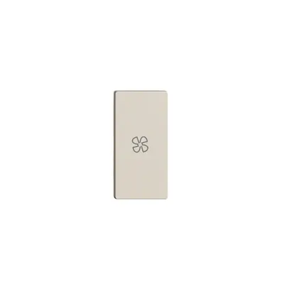 Pulsante 1/2 INC horiz. Edue Wiser simbolo ventilatore crema 