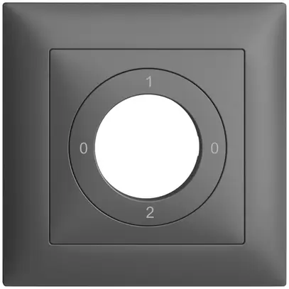 Frontset EDIZIOdue 0-1-0-2 dunkelgrau 88×88mm für Schlüsselschalter 