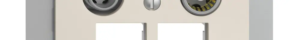 Presa multimedia ENC EDIZIOdue FM EASYNET 4dB, p.2×RJ45 S-One, crema 