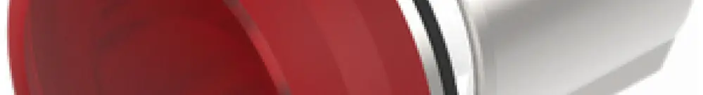 Segnale luminoso INS EAO45, rosso illum.multidir., metallo argento 
