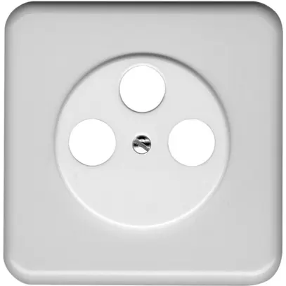 Plaque de recouvrement 1×1 3-trous blanc 