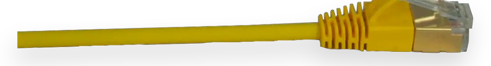SLIM Câble de raccordement RJ45 Cat. 6a jaune, 0.5m 
