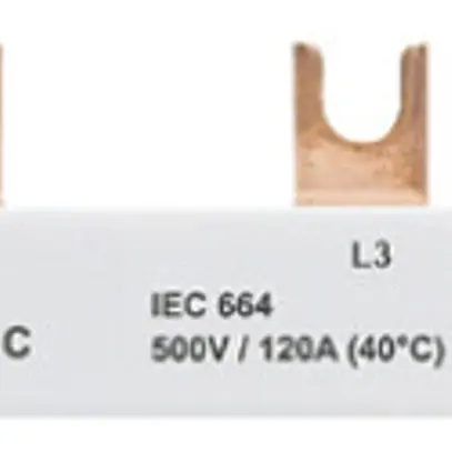 Pettine di raccordo Hager 3P 3L forca 16mm² 80A 1000mm bianco 