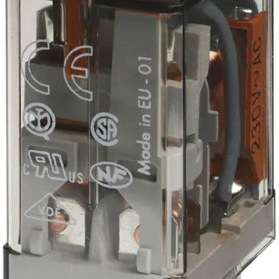 Relais de puissance Finder 56 2C 12A/230VAC AgNi bouton test/indicateur 