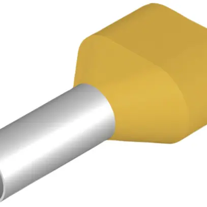 Embout de câble jumelé Weidmüller H isolé 2×6mm² 12mm jaune DIN en vrac 