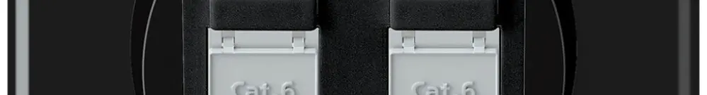 Boîte de raccordement ENC origin 2×RJ45 8(8) cat.6 oblique 92×92mm noir 
