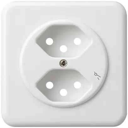 Kit frontal ENC basico 2×type 13/1 86×86mm blanc avec sécurité enfants 