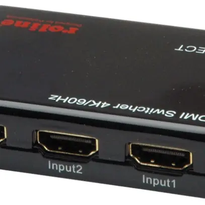 HDMI Switch ROLINE, 3×IN → 1×OUT, IR, actif, 4K@60Hz 3D 