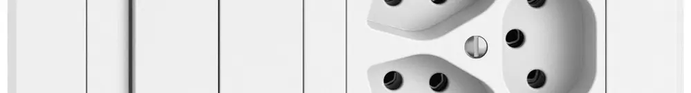UP-Kombination EDIZIO.liv SNAPFIX® 1×2 96×156mm Schema 1/3+3/1L+3×T13 weiss 