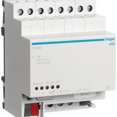 Uscita analogica AMD KNX Hager quadruplo 