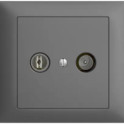 Presa TV-R INC EDIZIOdue 19dB grigio scuro a banda larga 5…2000MHz, FKE 