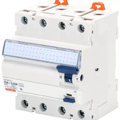 Interrupteur différentiel Gewiss 90 RCD 4P 400V 63A 0.03A A 4UM 