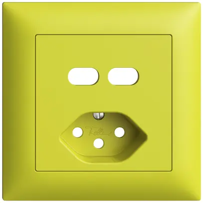 Kit di montaggio INC Feller EDIZIOdue per presa USB 2×tipo C + tipo 13 lemon 