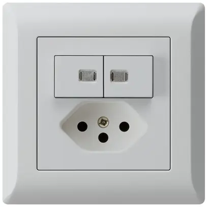 Combinazione luminosa INC 1/3+3/1P+T13 grigio chiaro kallysto.line 2 lenti 