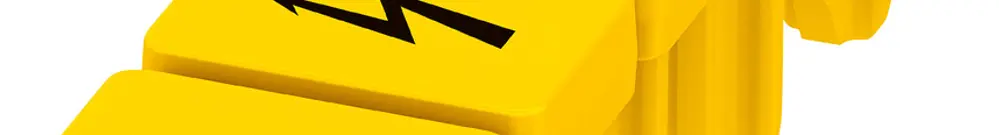 Warnschild PX WS PT 2,5 Blitzpfeil 5.2mm gelb/schwarz 