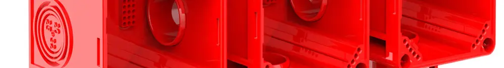 Schalungskasten CRALLO-LEU 278×278×73mm 3×3 Halogenfrei rot 