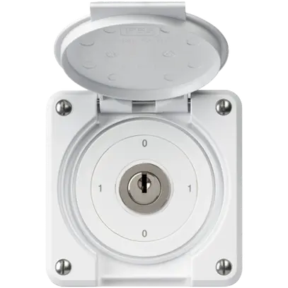 Interrupteur à clé ENC robusto IP55 avec clapet S0/1P blanc pour combinaison 